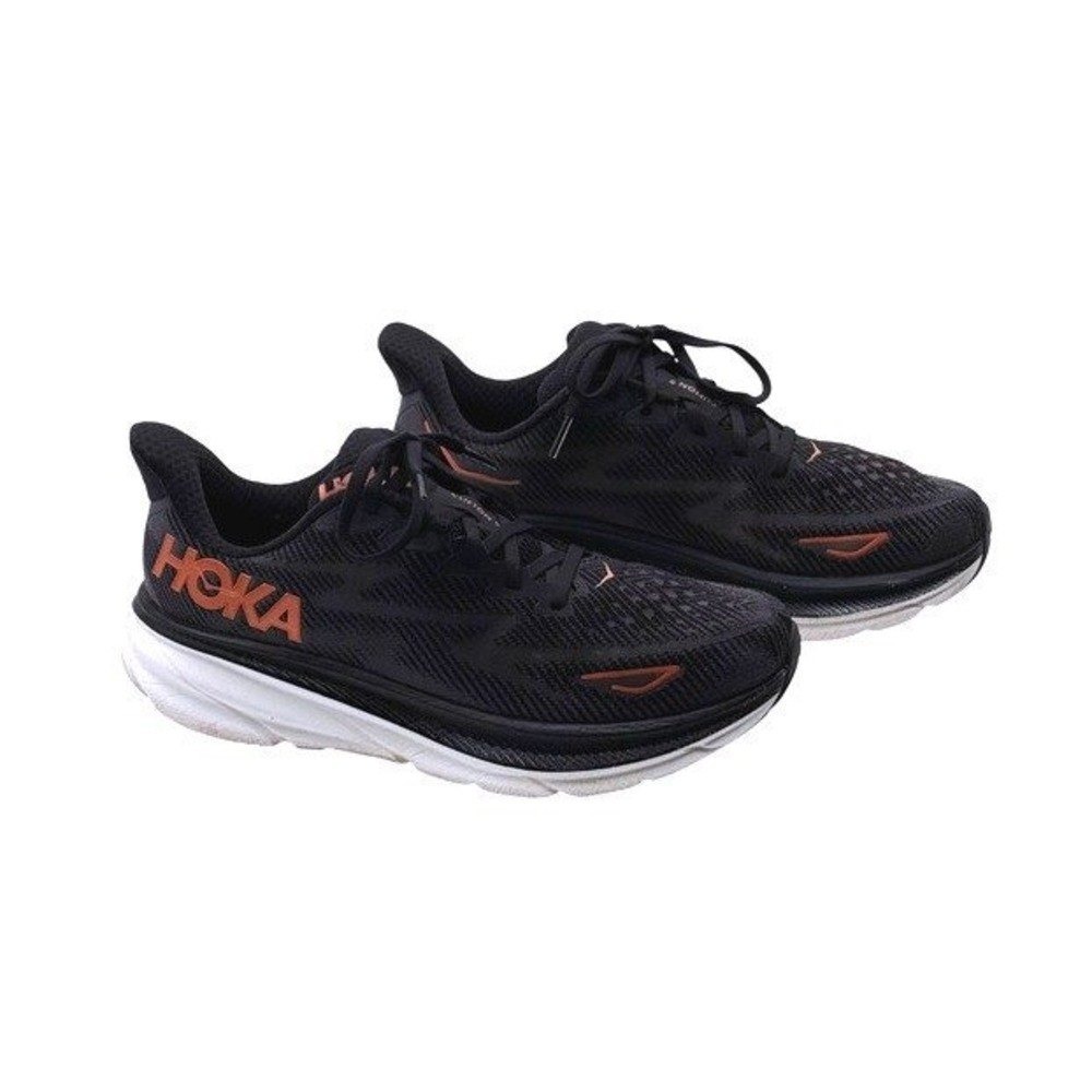 HOKA One One Clifton 9 Women's 9.5 B Black Coral Running Shoes Sneakers
